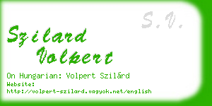 szilard volpert business card